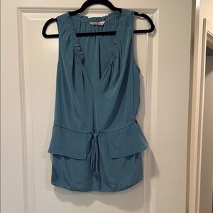 Rebecca Taylor Teal Sleeveless Blouse